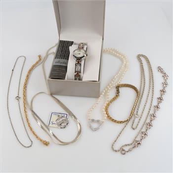 Mixed Jewelry And Watch, 9 Pieces