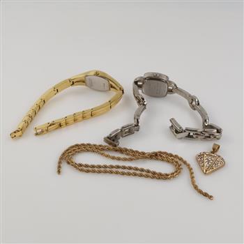 Mixed Jewelry And Watches, 4 Pieces