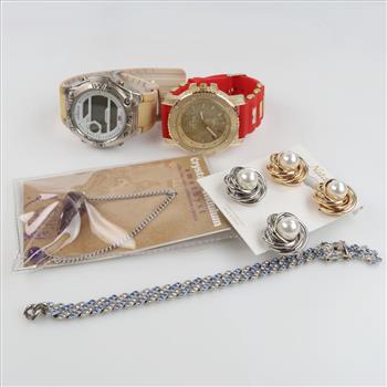 Mixed Jewelry And Watches, 4+ Pieces