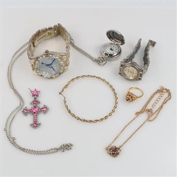 Mixed Jewelry And Watches, 5+ Pieces