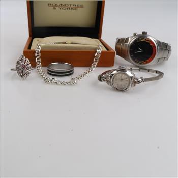 Mixed Jewelry And Watches, 5 Pieces