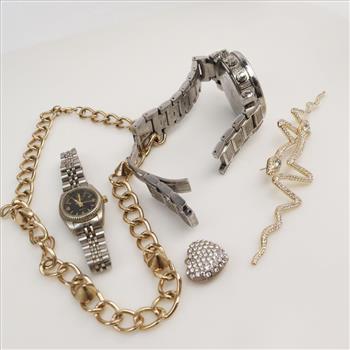 Mixed Jewelry And Watches, 5 Pieces