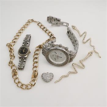 Mixed Jewelry And Watches, 5 Pieces