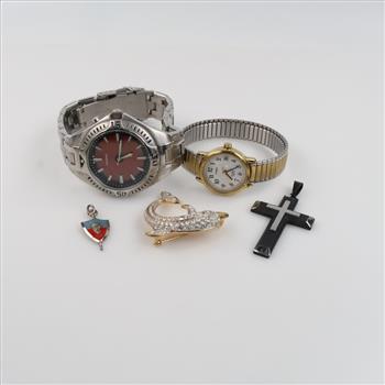 Mixed Jewelry And Watches, 5 Pieces