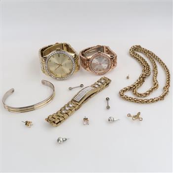 Mixed Jewelry And Watches, 7+ Pieces