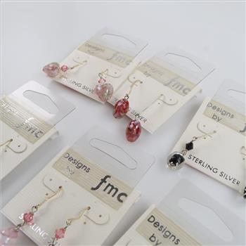 Mixed Jewelry Earrings, 6 Sets ( Silver Wire)