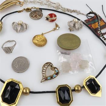 Mixed Jewelry Foreign Currency And Token, 10+ Pieces