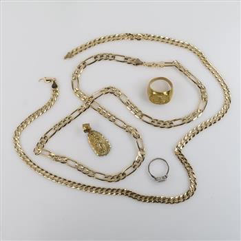 Mixed Jewelry Includes Silver, 5 Pieces