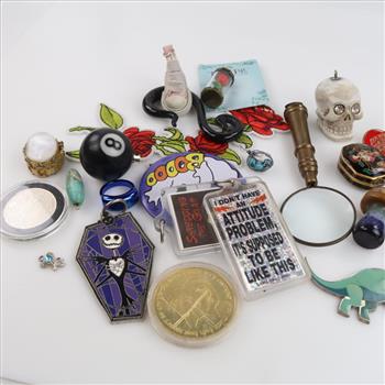 Mixed Jewelry, Keychains & Tokens, 19+ Pieces
