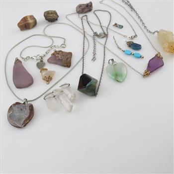 Mixed Jewelry & Stones, 14+ Pieces