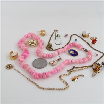 Mixed Jewelry With Foreign Coin, 10+ Pieces