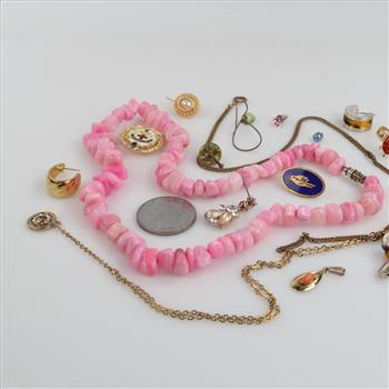 Mixed Jewelry With Foreign Coin, 10+ Pieces