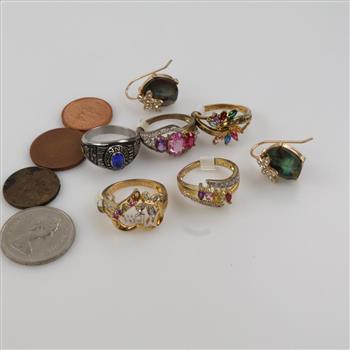 Mixed Jewelry With Foreign Currency, 10 Pieces