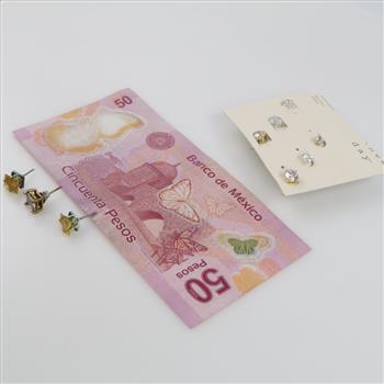 Mixed Jewelry With Mexican Pesos, 4+ Pieces