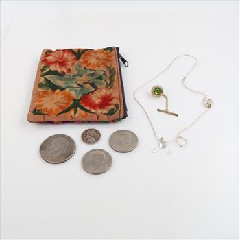 Mixed Jewelry With US Coins, 6+ Pieces