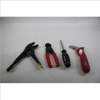 Mixed Tool Lot - Ace Paint Tool, Kobalt Pliers, Tape Measure, And More