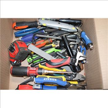 Mixed Tool Lot - Ace Paint Tool, Kobalt Pliers, Tape Measure, And More