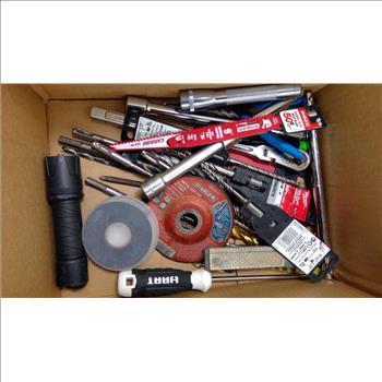 Mixed Tool Lot - Diablo Saw Blades, Painter's Tape, Flashlights, And More