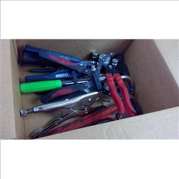Mixed Tool Lot - Hammer, Jaw-Locking Pliers, Pipe Wrench, And More