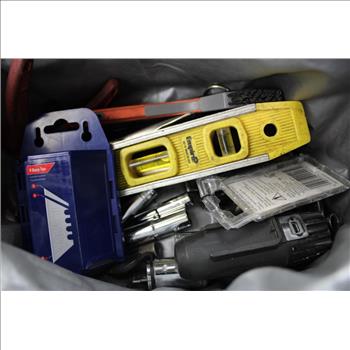 Mixed Tool Lot In San Francisco 49ers Bag - Sockets, Locking Pliers, Blades, And More