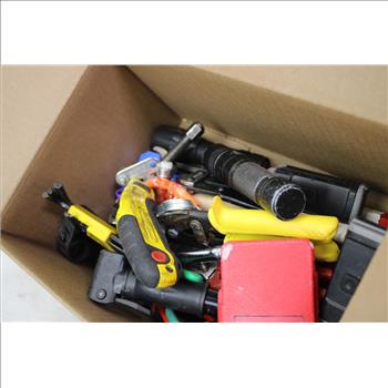 Mixed Tool Lot - Pliers, Flashlights, Wire Strippers, And More