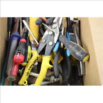 Mixed Tool Lot - Pliers, Wire Strippers, Hammer, And More