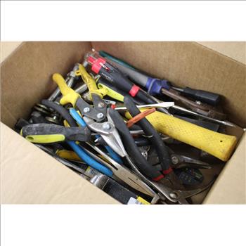 Mixed Tool Lot - Pliers, Wire Strippers, Hammer, And More