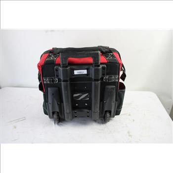 Mixed Tool Lot - Saw Blades, Heat Shrink Tubing. And More In Husky Rolling Tool Bag