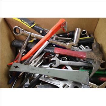 Mixed Tool Lot - Stanley Aviation Snips, Pry Bar, And More