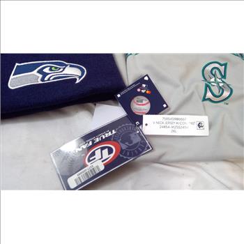 MLB Seattle Mariners Jersey And NFL Seahawks Beanie, 2 Pieces