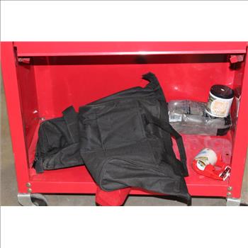 Mobile Tool Cabinet With Tools
