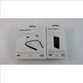 MobileSpec Neckband Headset & Power Bank, 2 Pieces