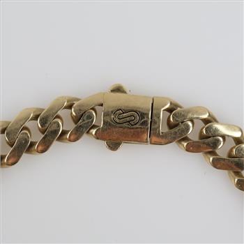 Monaco 14kt Gold Hollow Curb Chain Bracelet