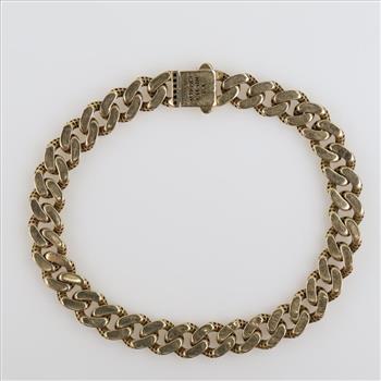 Monaco 14kt Gold Hollow Curb Chain Bracelet