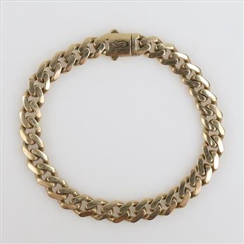 Monaco 14kt Gold Hollow Curb Chain Bracelet