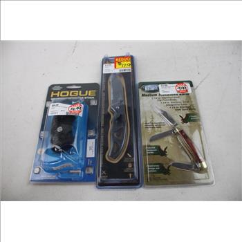 Monogrip Revolver Stock, Top Mount Base, And More Gun Parts And Utility Knives, 14 Pieces