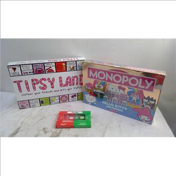 Monopoly Hello Kitty And Friends Premium, Tipsy Land, And More, 3 Pieces