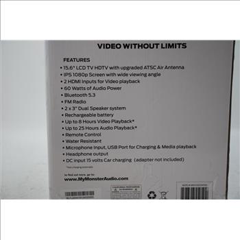 Monster Vision 15.6 Bluetooth Speaker With Built-In LCD TV