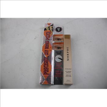 Morphe Medium 16 Neutral Concealer, Anastasia Setting Powder, Benefit Brow Pencil, 3 Pieces