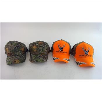 Mossy Oak And Deer Hunter Hats, 4 Pieces