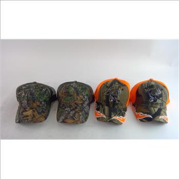 Mossy Oak And Deer Hunter Hats, 4 Pieces