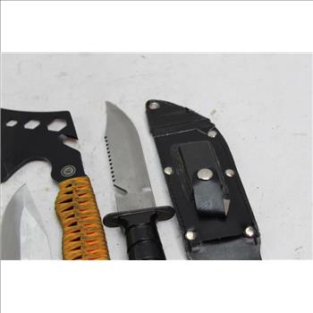 Mossy Oak, Fiskars, + More Fixed Blade Knives, Ust Hatchet, 4 Pieces