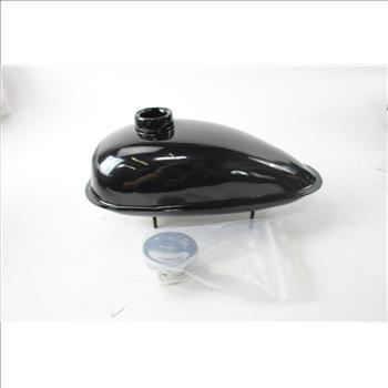 Motorcycle 1/2 Gallon Gas Tank, Black