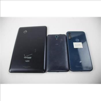 Motorola And More Tablet & Cell Phone Lot,  3 Pieces, Sold For Parts