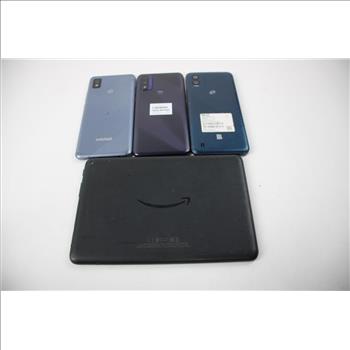 Motorola And More Tablet & Cell Phone Lot, 4 Pieces, Sold For Parts