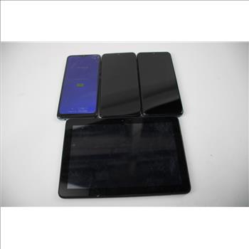 Motorola And More Tablet & Cell Phone Lot, 4 Pieces, Sold For Parts