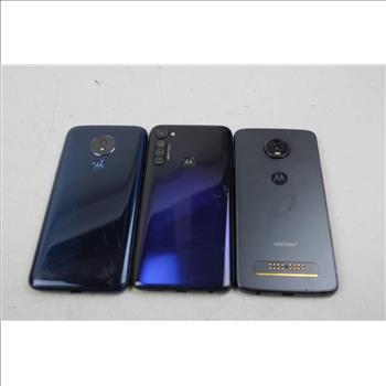 Motorola Cell Phone Lot, 3 Pieces, Sold For Parts