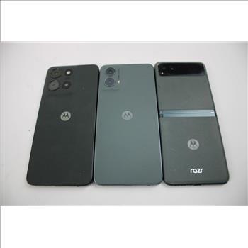 Motorola Cell Phone Lot, 3 Pieces, Sold For Parts