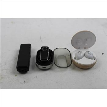 Motorola Deadset, Earbuds In Case, Unifi Camera