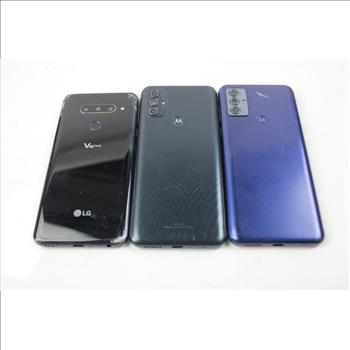 Motorola, LG Cell Phone Lot, 2 Pieces, Sold For Parts
